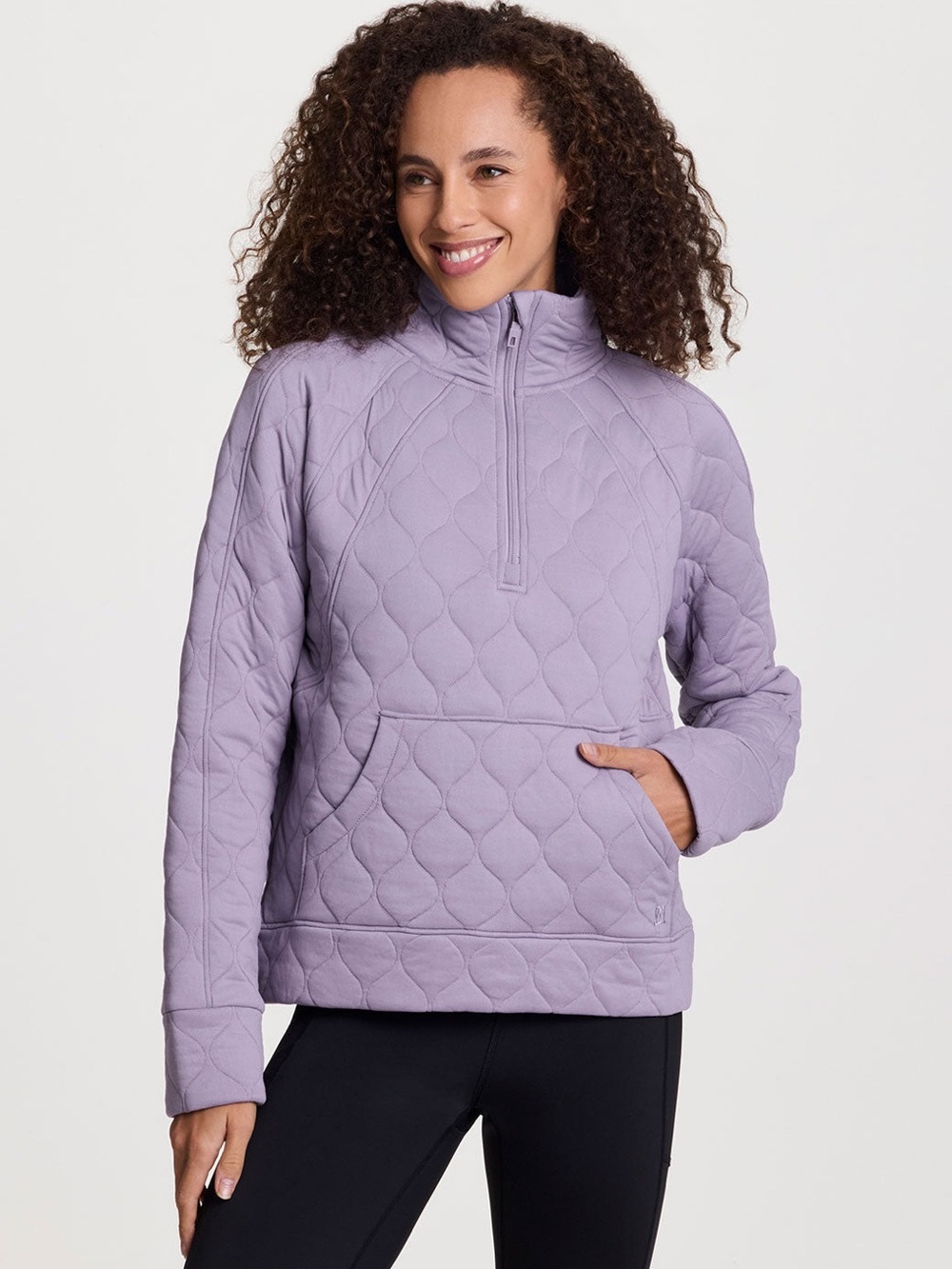 Avalanche Quilted Pullover in Light Purple